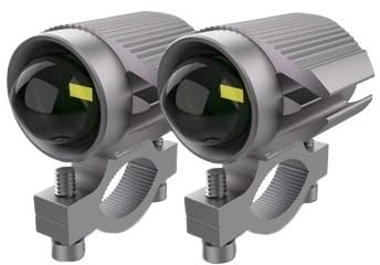 YYLUOYANG Feux Additionnels Moto Projecteur de Moto Feux de Route/Croisement Feux auxiliaires Moto Phare LED Moto(2pcs 60w Grey)