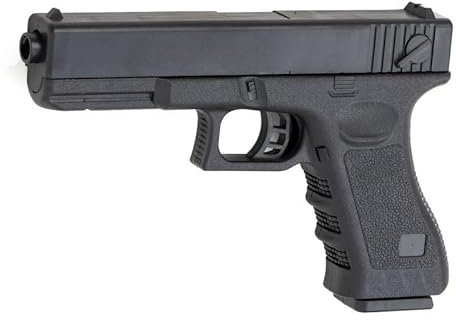 Airsoft Pistole Federdruck Waffe mit 0,5 Joule, inkl. 100 x 6 mm BB Soft-Air Kugeln, HiCap Magazin 12 Schuss Softair Gun Erbsenpistole Spring Pistol