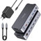 Estación de carga USB C con fuente de alimentación de 65 W, USB C, doble monitor, estación de acoplamiento para portátil, pantalla triple con 2 HDMI, DisplayPort Dock 10 Gbps USB 3.1 A/C, USB 3.0