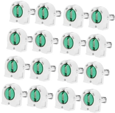 Amosfun 20 Stück Lampensockel für Deckenlampen Langlebige Fassungen für Leuchtstoffröhren Praktischer Halter für LED Röhren Wiederverwendbar Geeignet für Innen und Außenbereich Einfache