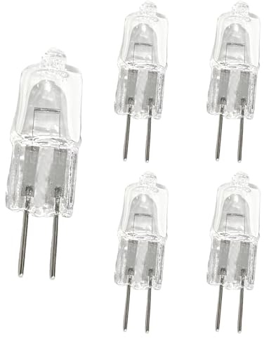 Lampadine alogene G4 12V 50W Lampade luminose di tipo JC Vetro trasparente dimmerabile per uso interno ed esterno Luci di sicurezza Lampade da scrivania (50W / 5PCS)