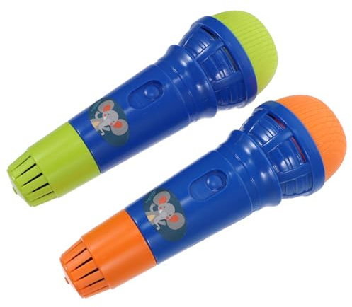 GARIOUANS Microfono Giocattolo Imitazione per Bambini 2 Unità, Plastica Leggera, Gioco Educativo Precoce per Favorire Fiducia e Espressione Creativa, per Attività Ludiche Colore Casuale