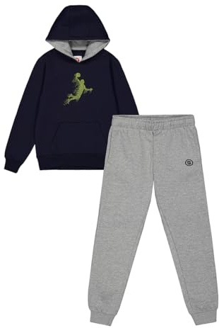 ALPHADVENTURE - Ensemble Complet de Survêtement pour Enfant, Set Sportif 2 Pièces Sweat-shirt et Pantalon de Sport, Tenue de Survêtement pour l'École - Tailles de 6 à 14 ans., 12 ans