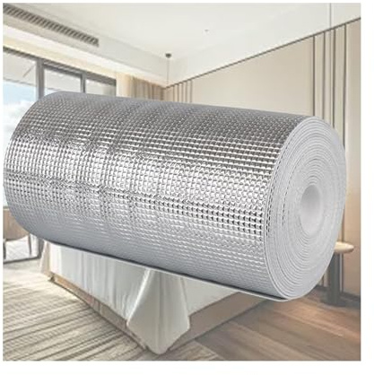 HUFIREHU Reflecteur Radiateur En Film Isolant Thermique Double RéFléChissant Reflecteur De Chaleur Pour Radiateur Pour Isolation Du Toit, Sol, Plafond(200cm/78.7in,2cm/0.79in)