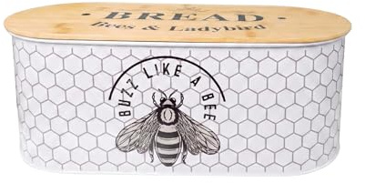 Bread Bin Box – Stylish Kitchen Storage Airtight Storage to Keep Bread Fresh & Your Counter Organized – Durable, Modern, and Easy-to-Clean Bread Container for Home and Bakery (Bumble Bee)