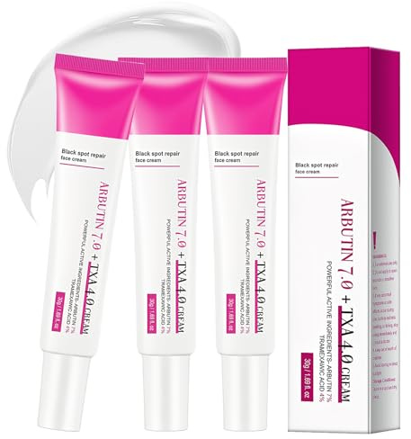 3 Stück Arbutin 7.0 Brightening Cream Aufhellungscreme Feuchtigkeitsspendend Fleckenentfernung Hellt Den Teint Effektiv Auf Verbessert Einen Matten Hautton Für Alle Hauttypen Geeignet 30g
