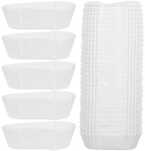 Lurrose 1000 Pirottini di Carta Ovali per Muffin e Cupcake Resistente al Grasso alle Alte Temperature, Bicchieri di Carta a Forma di Barca per Gelaterie, Panetterie e Food Truck, Monouso
