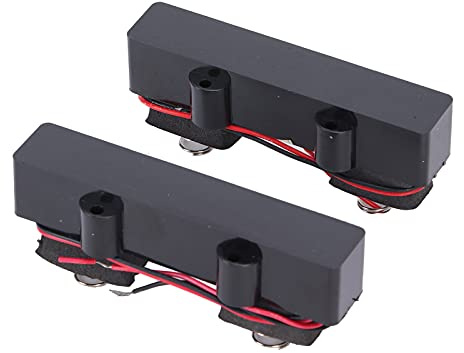aqxreight Electric Bass Pickup Sealed 4String Set Noiseless Set with Spring Accessory Replacement Service Life Bass e Electric PickupBass PickupBass Pickup AccessoryBass (94mm+94mm)