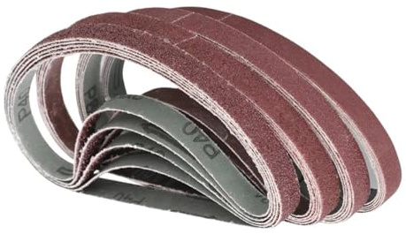 Cinta Lijadora 5 bandas de lijado abrasivas 13 x 533 mm, grano 40-180, accesorio for lijadora banda for metal, plástico y madera(5pcs Grit 120)