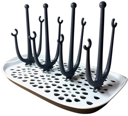 MAM Trockenständer für Babyflaschen | Trockengestell mit Abtropfschale | hygienische Trocknung für Babyflaschen, Schnuller und Zubehör | kompakt & platzsparend