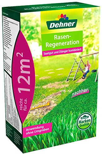Dehner Rasen-Regeneration, 0,4 kg, für ca. 12 qm, 4440335, Grün