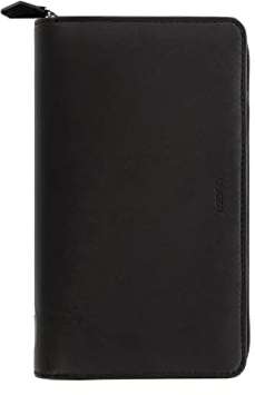 Filofax Saffiano dagbok med dragkedja svart