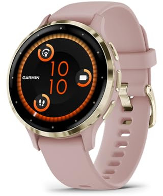 Garmin Venu 3S, Smartwatch AMOLED 1,2, Cassa 41mm, Microfono e Speaker, Musica, Pay, +30 App sport, GPS, Cardio, SpO2, Autonomia 10 giorni (Dust Rose & Soft Gold) (Ricondizionato)