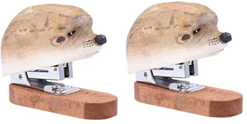 STOBOK 2stücke Hölzerner Stapler Im Tierdesign Handliche Heftmaschine Für Schule Büro Und Zuhause Kreative Schreibtischdekoration Manuelle Heftung Für Studenten Und Lehrer