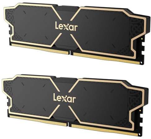 Lexar DDR5 RAM 16GB Kit (2x8GB) 6000MHz, DRAM 288-Pin UDIMM Desktop-Speicher, Hochleistungs-Gaming-Computerspeicher unterstützt Intel XMP 3.0/AMD Expo, On-die ECC, 1,25V