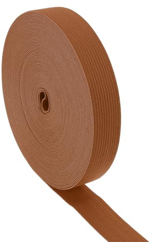 PATIKIL Cintas Elásticas Para Coser 13/16 Pulgada X 11 Yardas, Cordón Elástico Plano Con Alta Elasticidad Banda Elástica Planas Para Coser Cinturillas Pantalones Cintura, Marrón
