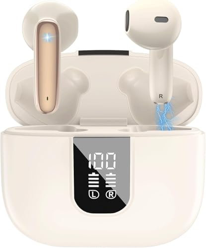 Bluetooth Kopfhörer, Kopfhörer Kabellos Bluetooth 5.4, In Ear Kopfhörer mit 6 ENC Noise Cancelling Mic, HIFI Stereo, LED-Anzeige, Wireless Earbuds 35H, IP7 Wasserdicht, USB-C, Ohrhörer Tiefer Bass