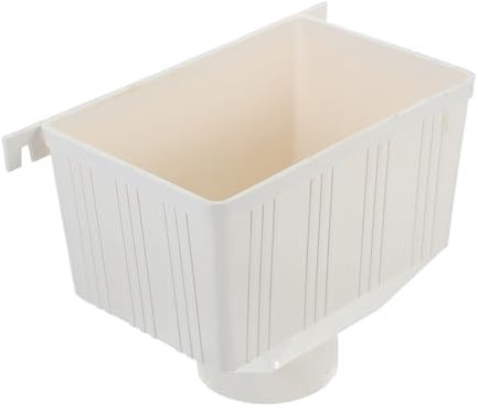 SHINEOFI Grondaia Quadrata in Pvc 75x50 Mm Per Drenaggio Acqua Piovana, Connettore Per Pluviali, Accessori Per Grondaie Resistenti, Installazione Rapida Per Sistemi Di Drenaggio Esterni