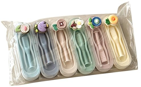 XINYIN Kits Traitement Des Lentilles Avec Les Voyages Avec Des Épiches En Plastique Souple Applicateurs Étui À Outils Pour Les Soins Oculaires Quotidiens 6 Set Outil Des Lentilles