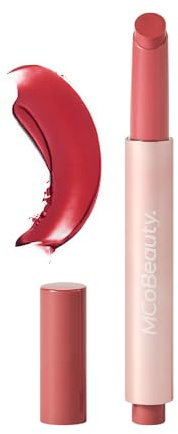 MCoBeauty - Lip Plump 4-in-1 Hydrating Lacquer - Multi-Benefit Lip Colour with Shea Butter, Hyaluronic Acid and Click-Pen Format - Lily, Dusty Pink Shade - 2.5ml