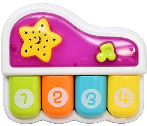 WEofferwhatYOUwant Baby Piano - Juguete Musical Portátil para Bebés y Niños Pequeños - Piano Interactivo con Luces, Canciones y Modos Aprendizaje - Instrumento Musical Viaje para Bebés 6+ Meses