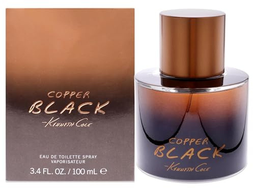 Kenneth Cole Copper Black Eau de Toilette Spray Cologne for Men, 3.4 Fl Oz