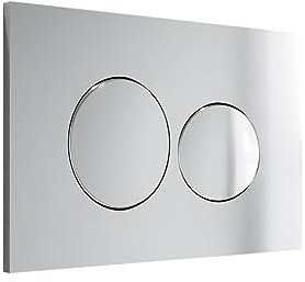 Vente-unique - Plaque de commande pour WC avec double touche - Chrome - OPULUS