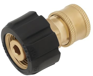 Skapa idé 1 x adapter för högtryckstvätt ersättningsdel mässing M22 hane till 1/4 trycksnabbkontakt 5 000 PSI lämplig för snabbfrigörande slangrör anslutningsdelar (15 mm inre dia)
