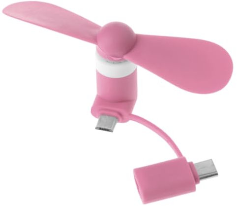 BOGEEL Ventilador USB tipo C extraíble de baja potencia para teléfono móvil, PC, portátil, plástico