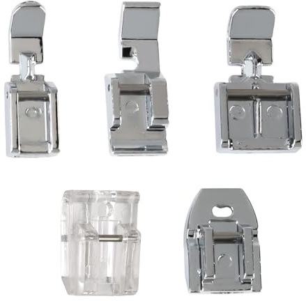5 PCS Zipper Foot for Sewing Machine Invisible Zipper Sewing Machine Presser Foot Sewing Supplies Zipper Foot Compatible with Brother, Janome, Toyota Singer and Other Low Shank Snap Sewing Machine