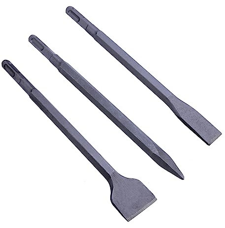 EXCEART 3pezzi Set Di Scalpelli Per Compatibile Con Sistema Plus Per Piastrelle Scalpello Piatto in Acciaio Al Molibdeno Punta Per Martello Rotante Demolitore