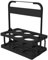 XPAPOV Portabotellas para 6 botellas, cesta de bebidas de plástico, portabebidas portátil, cesta plegable para botellas con asa, portacervezas para bebidas, cerveza, vinos de frutas, champán (negro)