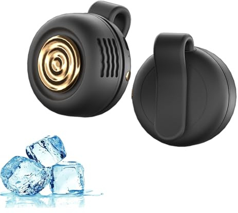 TOPCHANCES Tragbarer Mini-Ventilator ohne Flügel, elektrischer Ventilator mit drei Geschwindigkeiten, leiser Wind-Clip-Ventilator, zum Aufhängen, geeignet für Büro, Zuhause, Reisen (schwarz)