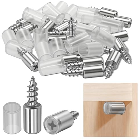 Regalbodenträger 20 Stücke Einlegeboden Halter mit Gummischutz, 25MM Regalbodenhalter Bodenträger, Regalbrett Halterung für Schrank, Bücherregal, Kleiderschrank, Möbel