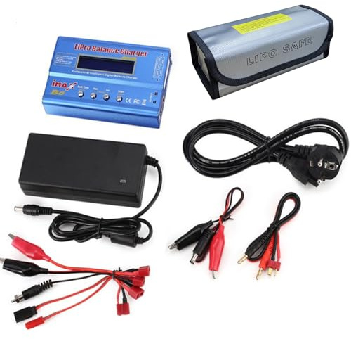 iMax B6 Professional RC Battery Charger Discharger - Balance Charge LiPo, Multi Function LiHV, LiFe, NiMH, NiCd, Lead Acid (1S-6S), Pb + Lipo Safe Bag