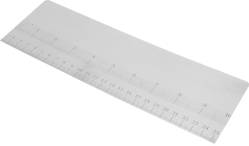 TIDTALEO Raspador de Pastel de Metal de 23 Cm con Escala, Alisador de Fondant de Acero Inoxidable para Decoración y Nivelado de Pasteles, Herramienta para Hornear y Repostería