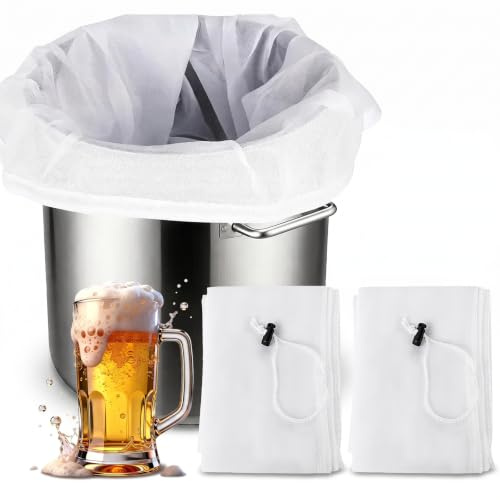 SINAYREK 3 Sacchetti Filtro - 66x56cm 250 Micron Nylon per Presse Frutta, Vino, Birra, Succo, Teli Pressa