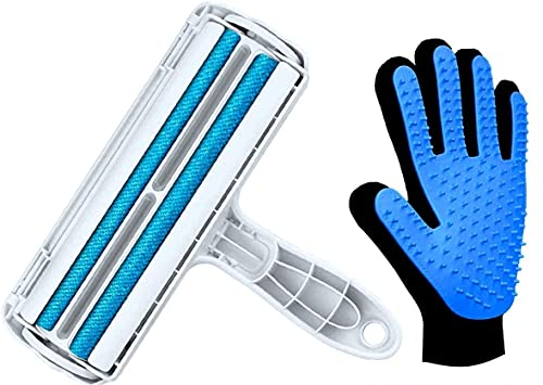 Auroni Wiederverwendbare Fusselrolle für Hunde-Katzen-haare Perfekte Fusselbürste für Kleidung Auto Teppich Sofa tierfreundlich und Umweltbewusst antistatisch Tierhaar-Handschuh