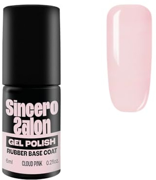Sincero Salon Rubber Glitter Rouge Grundierung für semi-permanente Nägel, stärkend, LED- und UV-Gel-Nägel Lack