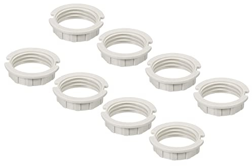 sourcing map G9 Lampenfassung Ringe Lampe M20 Lampenschirmhalter Adapter Ring Ersatz für Leuchten, Weiß, 8 Stück