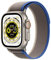 Apple Watch Ultra (GPS + Cellular, 49mm) Smartwatch - Titangehäuse, Trail Loop Blau/Grau - M/L. Fitnesstracker, präzisesGPS, Aktionstaste, extra Lange Batterielaufzeit, helleres Retina Display