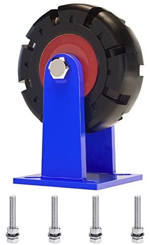 WORDFUN 1 Stück Bockrolle Schwerlastrollen, Vollgummi-Rad Mit Schrauben Aus Rostfreiem Stahl, Möbel Industrierollen Durchmesser 150 Mm 200 Mm 250 Mm 300 Mm, Pannensichere Rollen Mit Kugellager