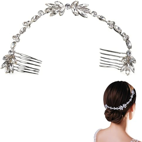 Pettini da Sposa per Capelli, Accessori per Capelli da Sposa, Cerchietto da Sposa con Strass, per Matrimonio, Anniversario, San Valentino