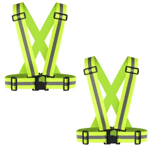 MOERAE Warnweste, Fahrrad-Sicherheitsweste, Motorrad-Sicherheitsweste, Doppelseitig Reflektierend, Geeignet Für Erwachsene Und Kinder, Ideal Für Nachtläufe, Radfahren Und Arbeit