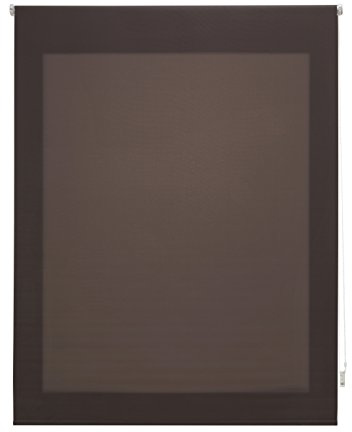 Uniestor Tenda a rullo traslucida tinta unita - Grigio, 120 x 250 cm (Larghezza x Altezza) | Dimensioni del tessuto 117 x 245 cm. Tenda avvolgibile traslucida