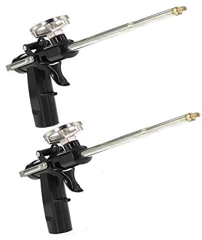 2 Pack Pu Expanding Caulking Gun Aluminum Caulking Foam Gun Foam Sprayer PU Grade Expanding Spray Application Applicator Foaming Gun