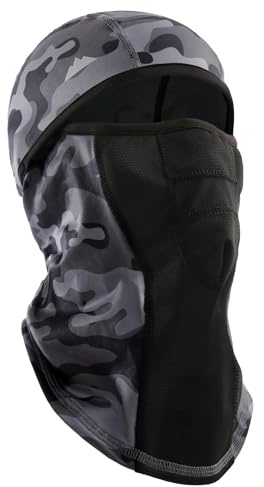 Tough Headwear Balaclava Ski Mask for Men and Women - Winter Shiesty Mask Cover - Cold Weather Full Face Masks - Snow Gear - Skiing, Snowboarding, Running & Motorcycle - Gray Camo