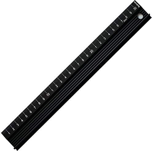 RODMAIE Regla de escala de metal de 30 cm, juego de dibujo técnico, herramienta de geometría matemática, herramienta de bricolaje, juego de reglas de arquitecto para estudiantes, carpintería, artistas