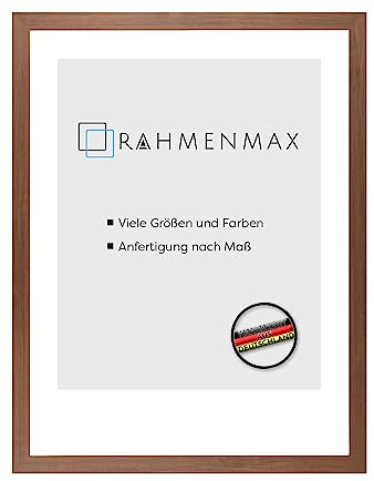 RahmenMax Skane Puzzlerahmen Bilderrahmen Posterrahmen 60x80 cm Nussbaum Dunkel Dekor Passgenau Handgefertigt inklusive Antireflex Acryl Verglasung
