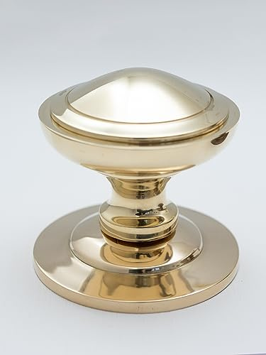 Solid Brass Centre Door Knob | Centre Door knob Pull Handle on Rose Center Door knob in Antique Brass, Nickel and Polished Brass